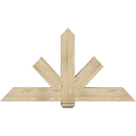 Ekena Millwork Kennewick Rough Sawn Timber Gable Bracket, Douglas Fir, 60"W x 32"H x 6"D x 6"F, 13/12 Pitch GBW060X32X0606KEN00RDF